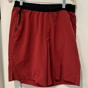 Ten Thousand interval shorts, unlined, 9" inseam, medium, red